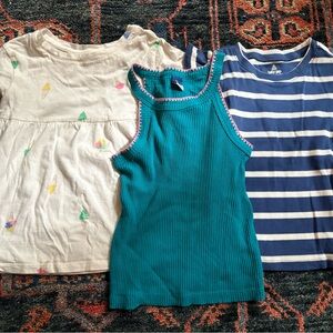 GAP Teal Ribbed Kids Tank Top
